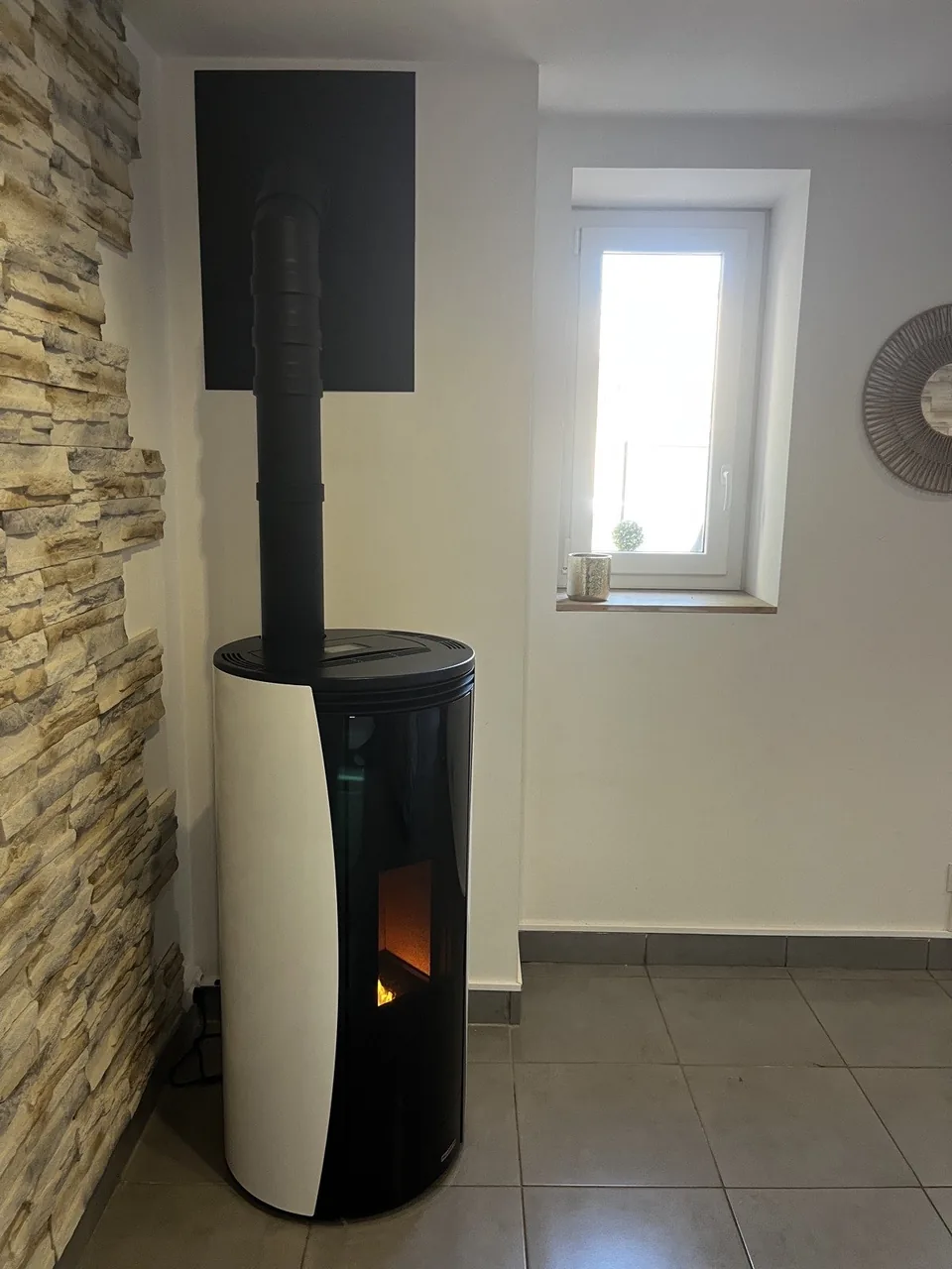 Poêle à granulés Palazzetti Ecofire Vivi 9 installé à Autun (71)